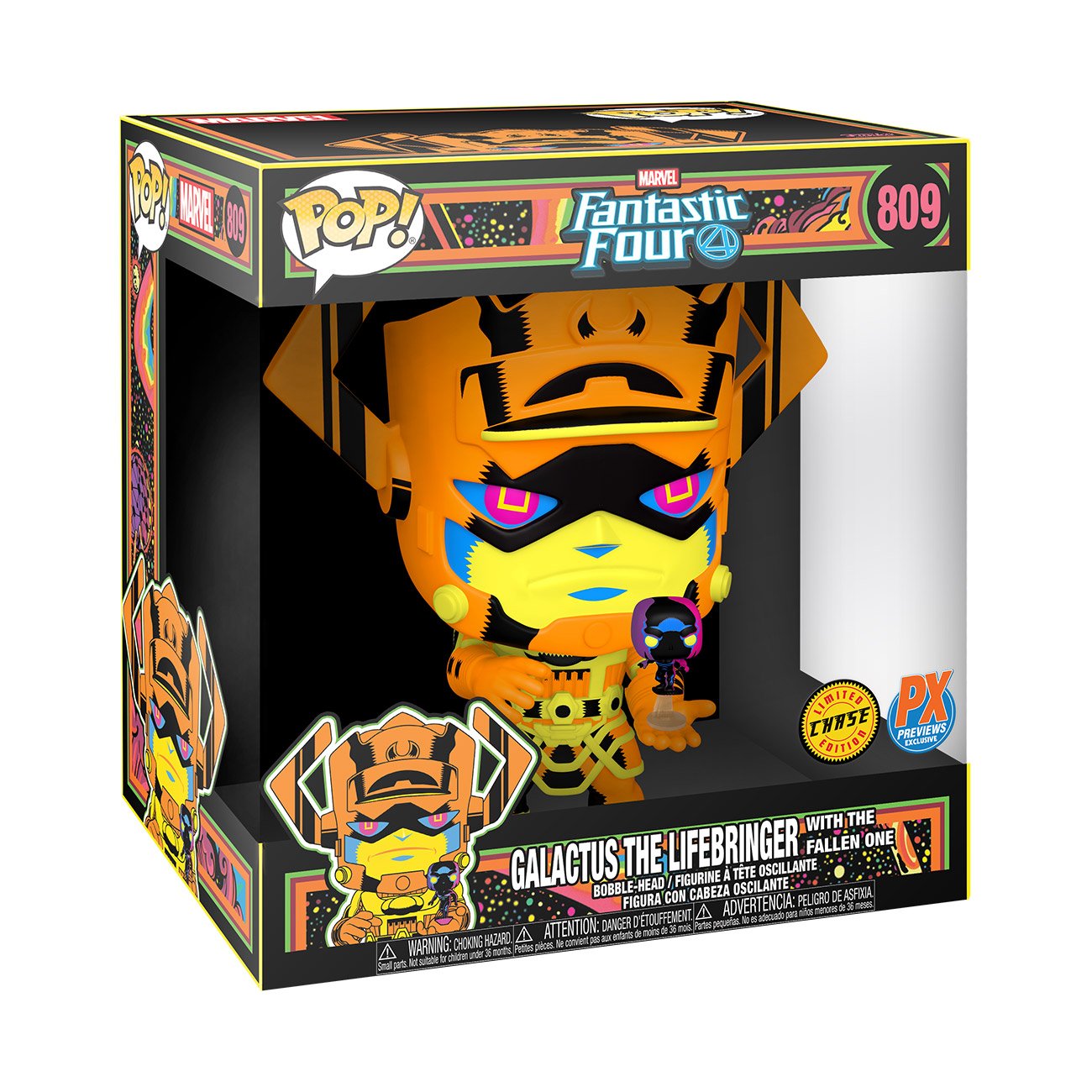 Funko Pop! Jumbo Marvel: Galactus w/ Silver Surfer - Blacklight 10"