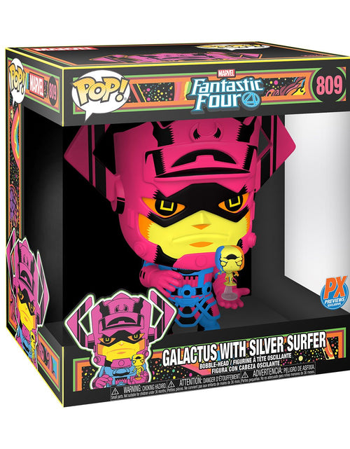 Load image into Gallery viewer, Funko Pop! Jumbo Marvel: Galactus w/ Silver Surfer - Blacklight 10&quot;
