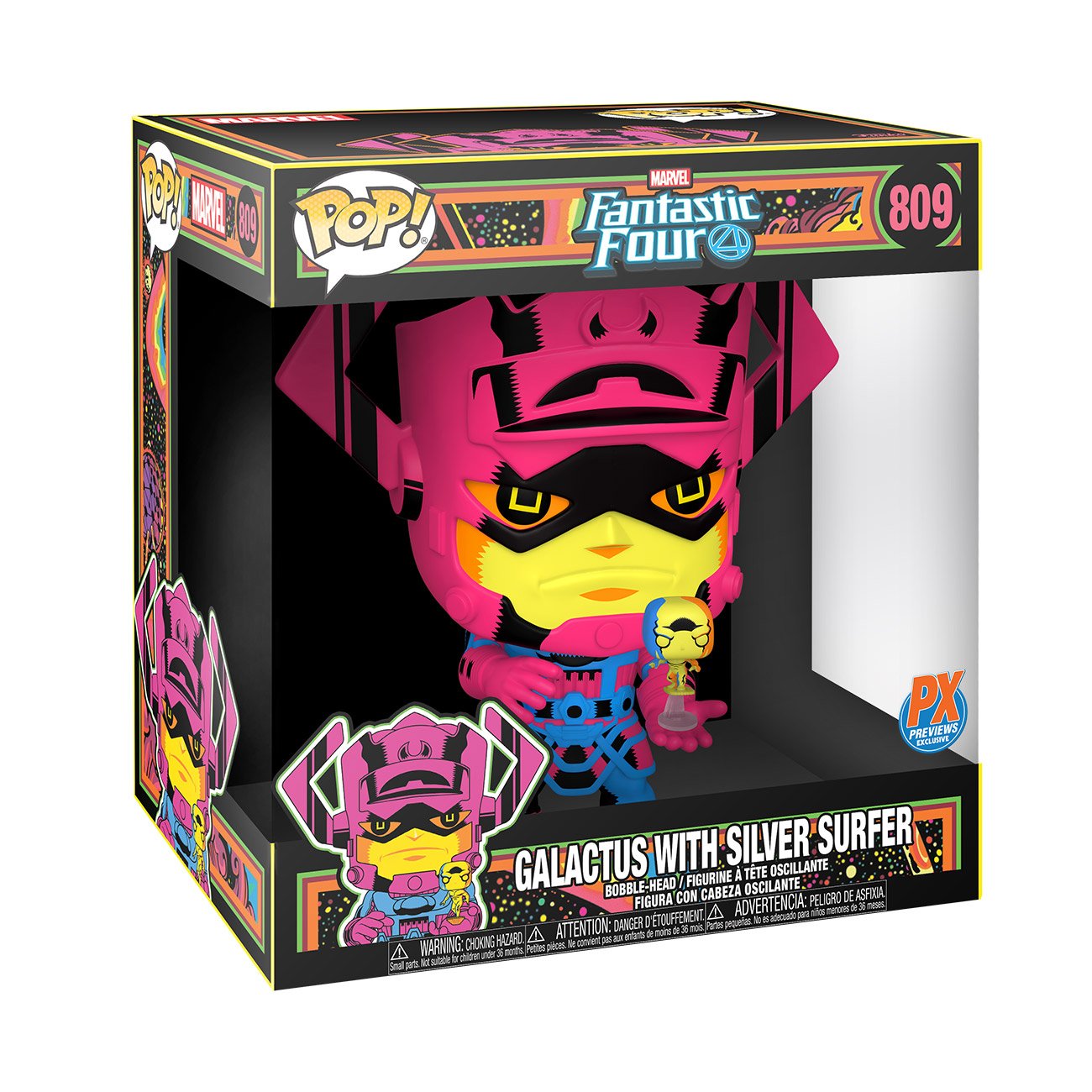 Funko Pop! Jumbo Marvel: Galactus w/ Silver Surfer - Blacklight 10"