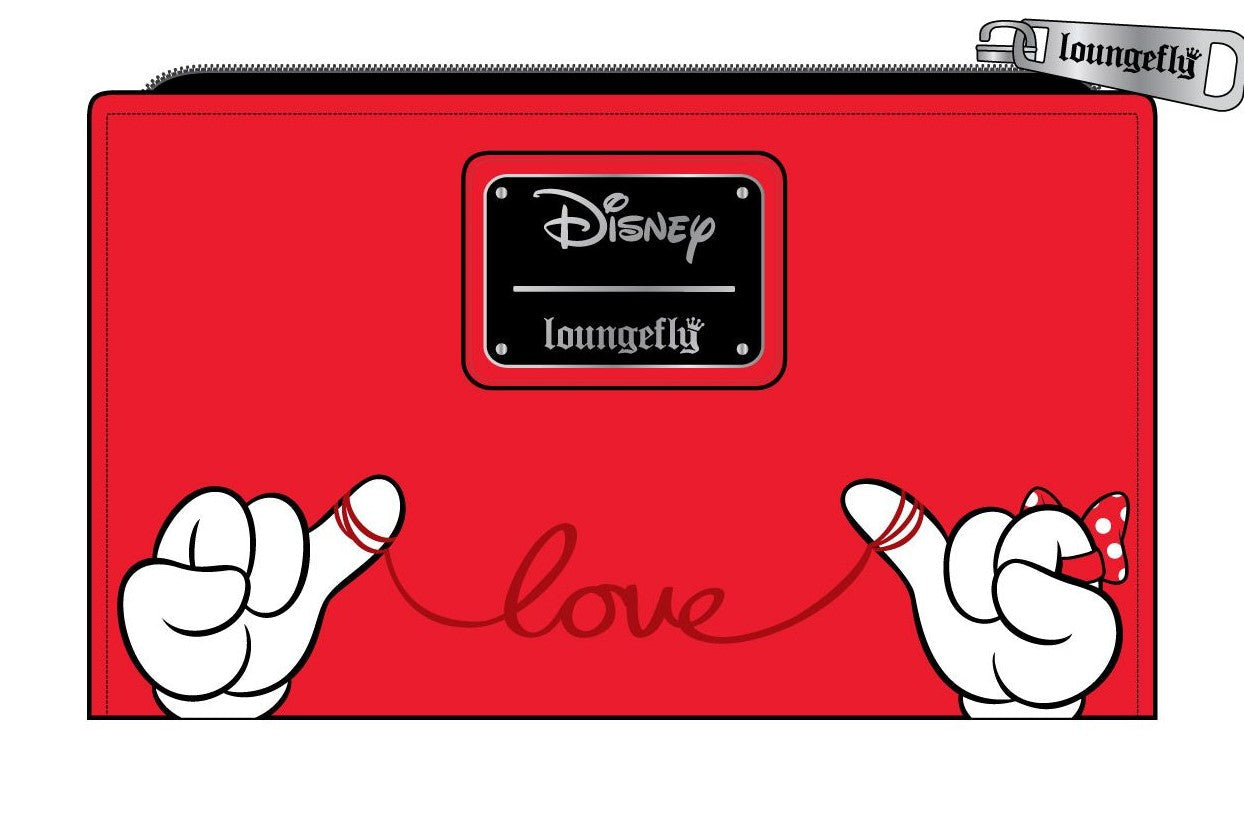 Loungefly Disney Mickey & Minnie Mouse Love AOP Flap Wallet